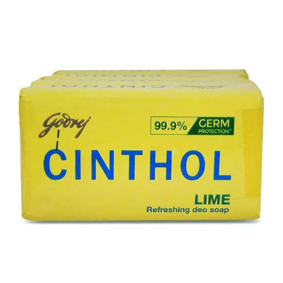 Cinthol Lime Refreshing Deo Soap 100 g  | Regular (Pack of 4)